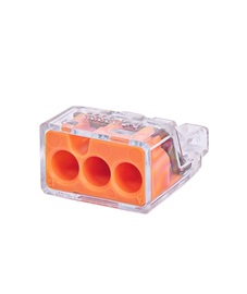 10 Orange 3-Port PushGard Push-in Wire Connectors