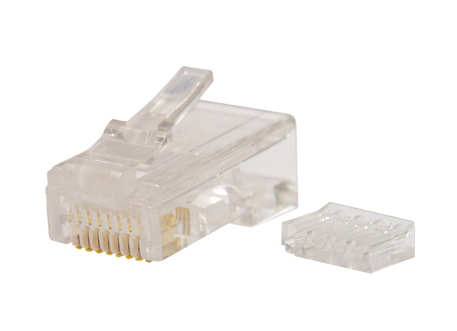 8 TelCom RJ-45 Cat 6 Modular Plugs, 8-Position, 8-Contact, Rounded ...