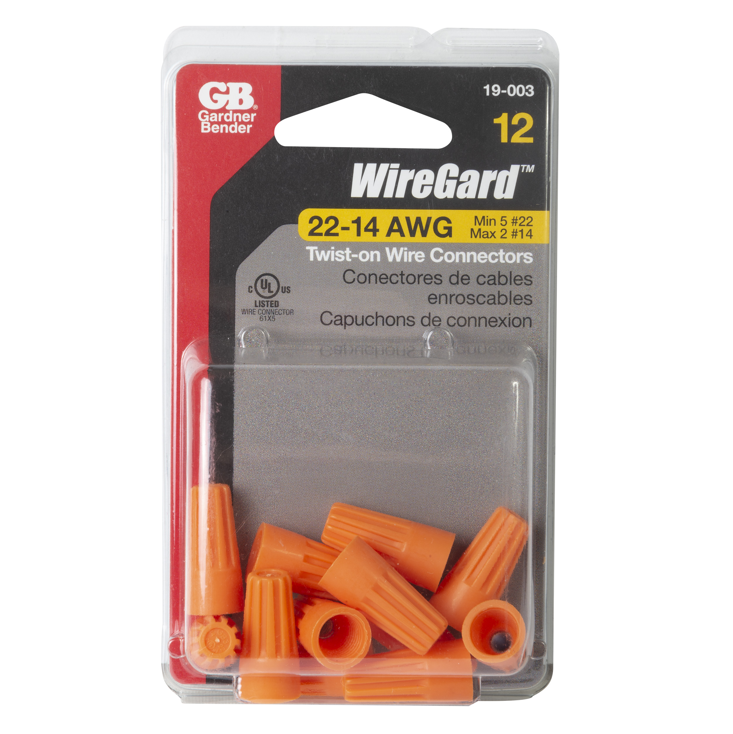 WireGard High Performance Twist-on Wire Connector, Orange #22-#14 AWG ...