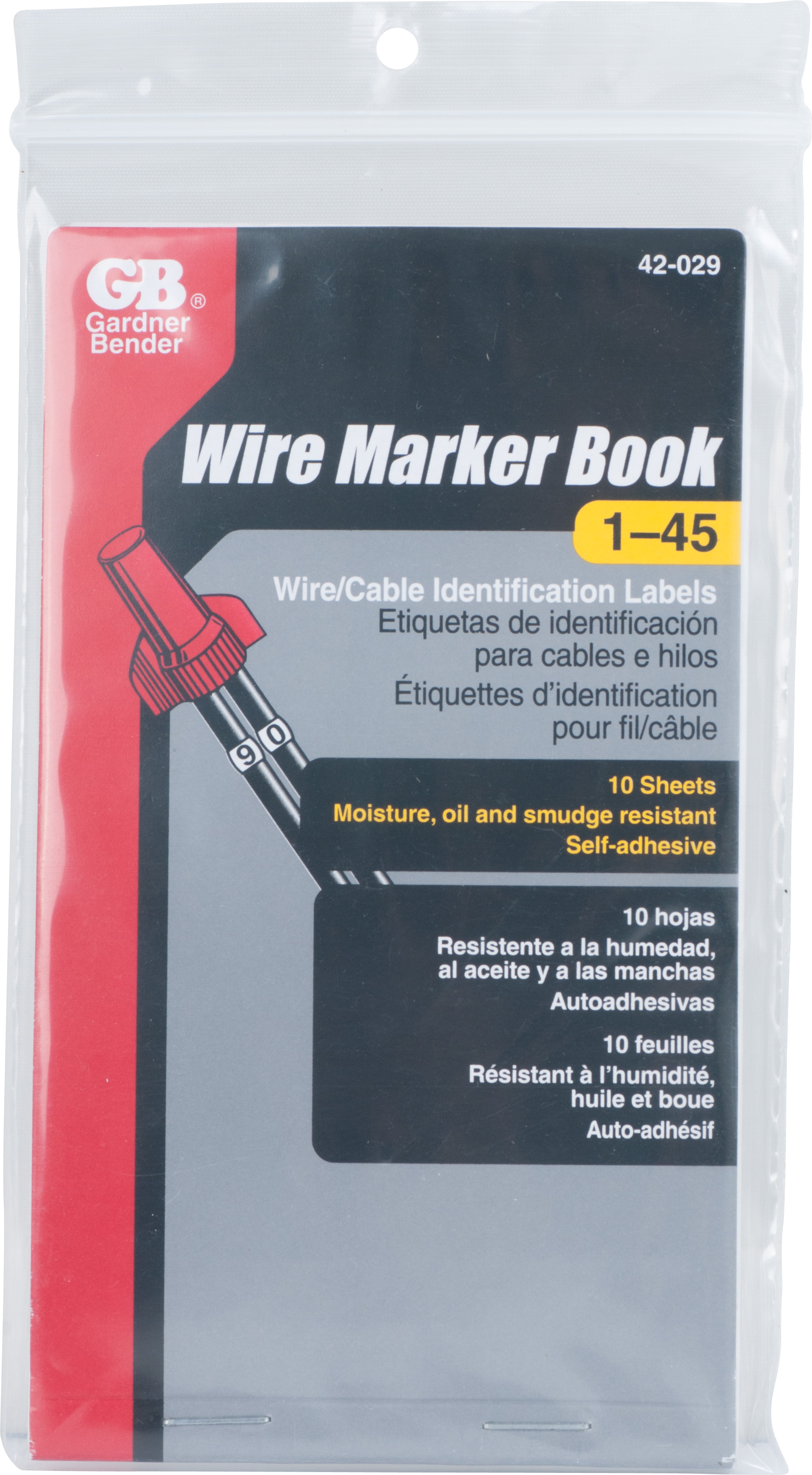 Pocket Pack Wire Markers (numbers 1-45)