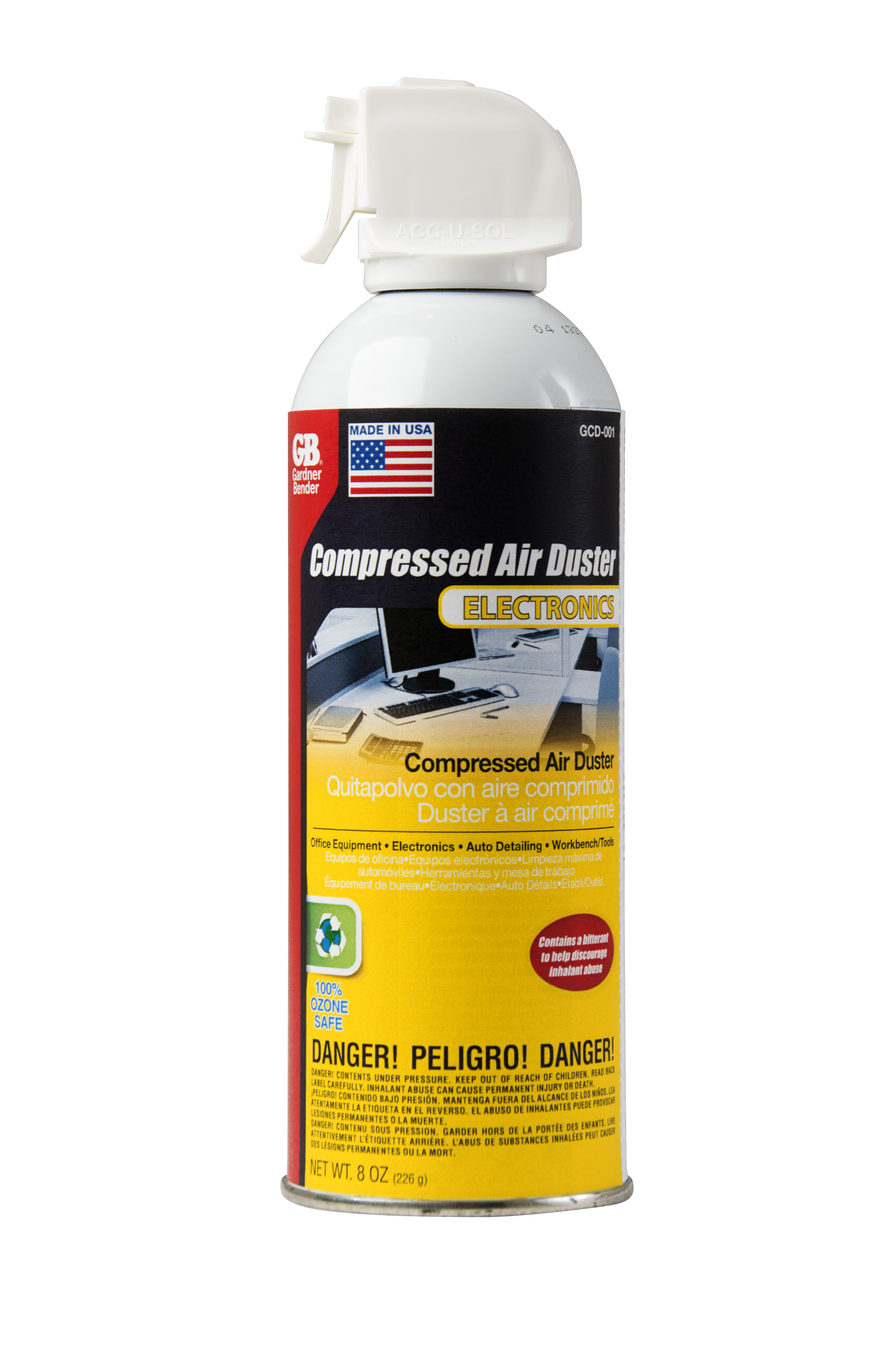 8 oz KHD Compressed Air Duster for Cleaning, 100% Ozone Safe (1 Can)