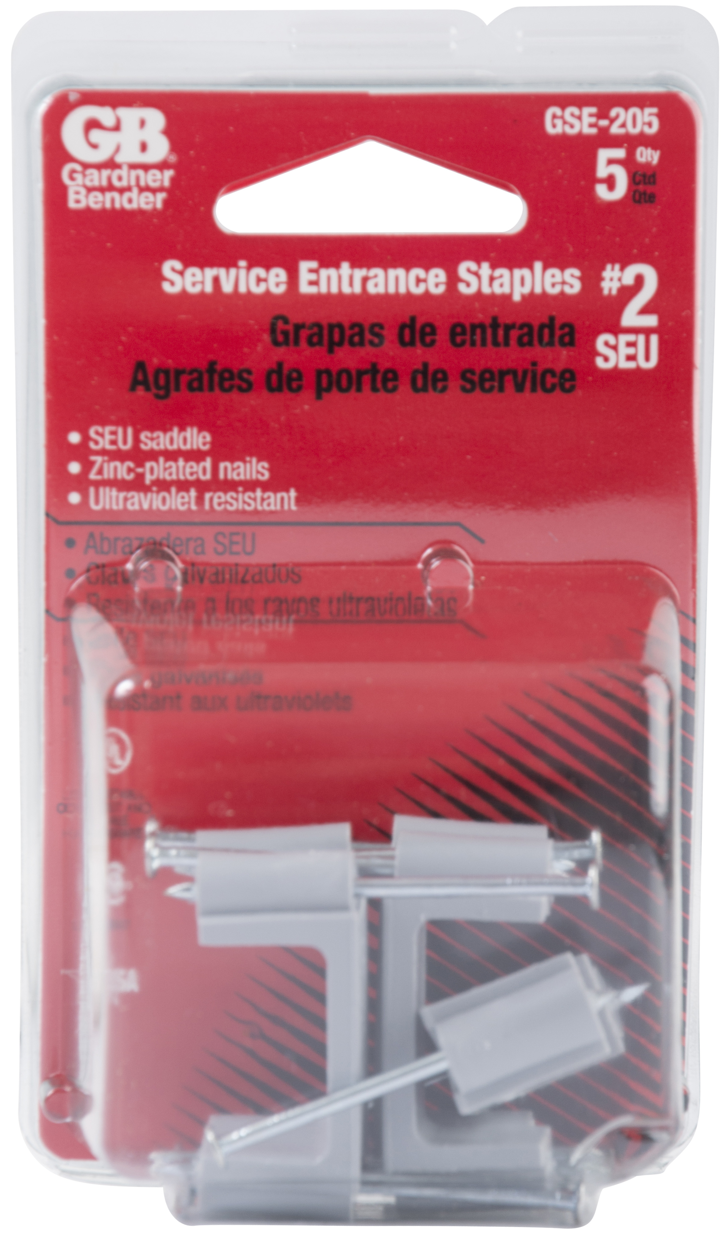 Gray Plastic Service Entrance Cable Straps for #2 SER Cable (5-Pack)