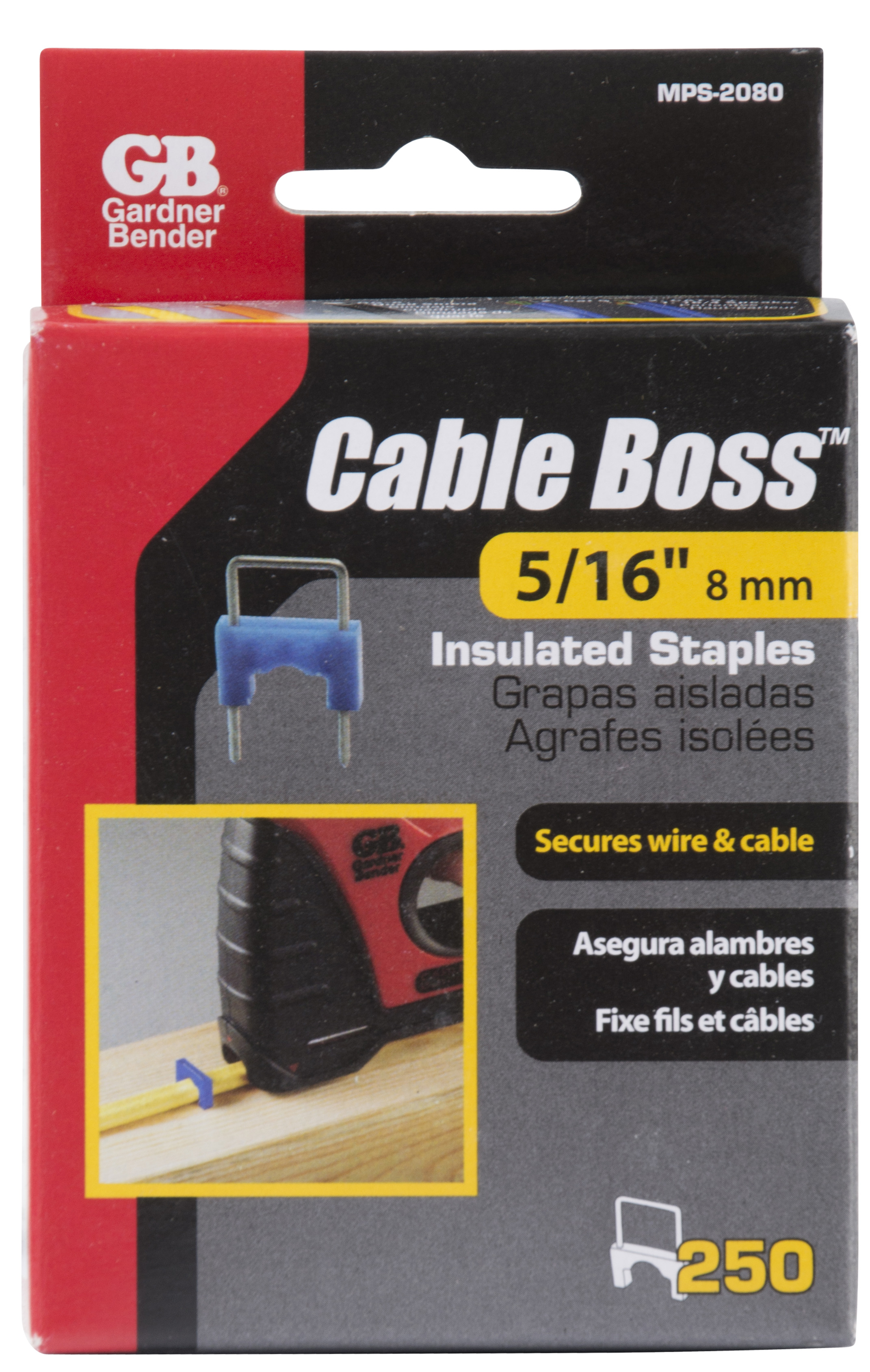 5/16 in (8mm), Metal Insulated Staples Designed for use in Cable